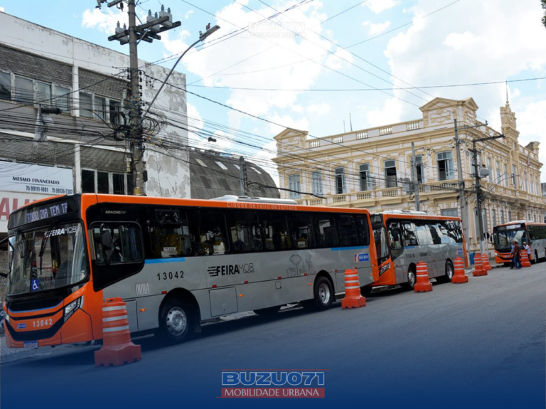 Feira de Santana renova frota com sete novos ônibus com ar-condicionado