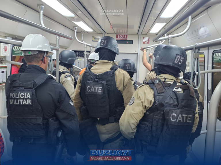 Policia Militar realiza treinamento estratégico com o BOPE no Metrô de Salvador