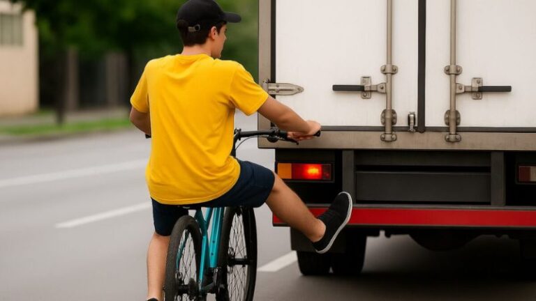 Nova lei em Curitiba prevê multa para ciclistas que pegam “rabeira” em ônibus
