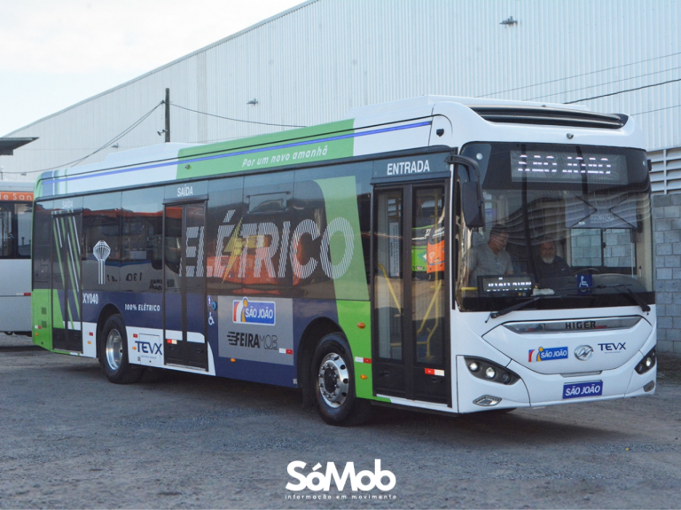Feira de Santana inicia testes com primeiro ônibus 100% elétrico em operação no FeiraMob