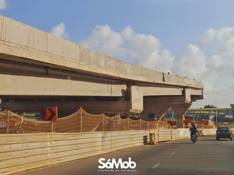 Obras do viaduto em frente ao Shopping da Bahia têm novo prazo de inauguração