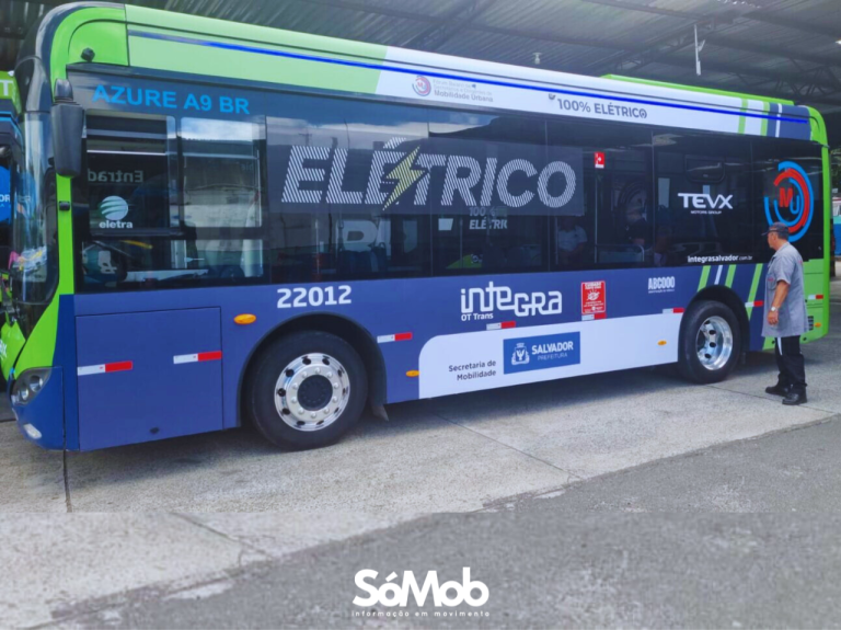 Salvador inicia novos testes com ônibus elétrico em linha entre Praça da Sé e Campo Grande