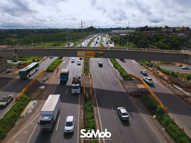 Obras do VLT avançam e provocam alterações no trânsito da BR-324 entre os dias 11 e 13 de junho