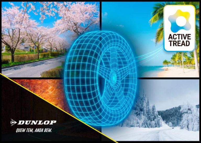 Dunlop desenvolve pneu inteligente que adapta a borracha às condições de clima e pista