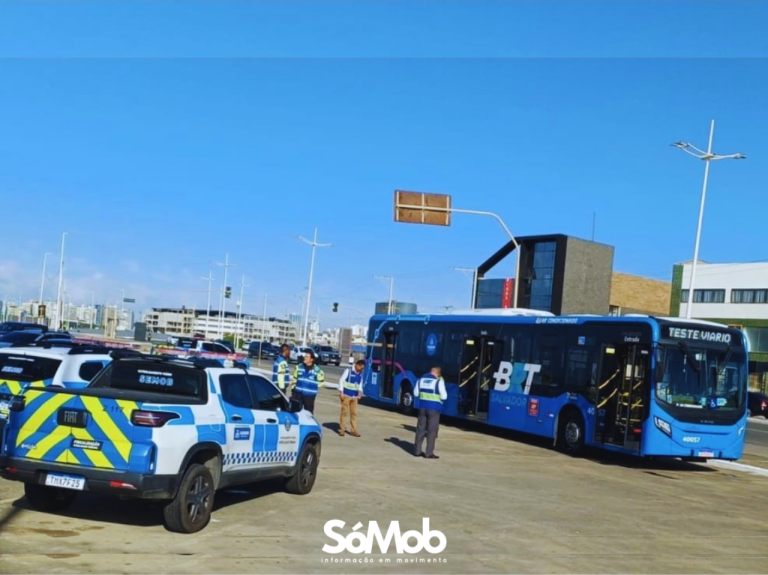 BRT Salvador: Semob realiza teste viário da nova linha B6 que atenderá a Orla até a Boca do Rio