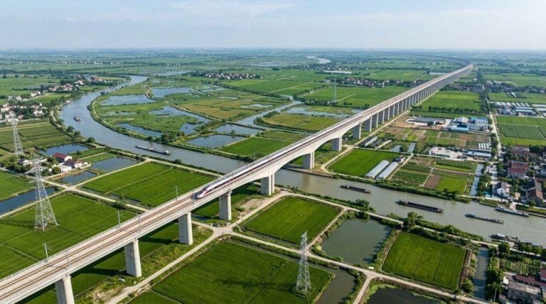 Ponte mais longa do mundo tem 164 km e sustenta trens a mais de 300 km/h na China