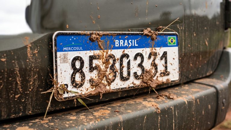 Placa ilegível pode render multa de R$ 293,47 e até remoção do veículo